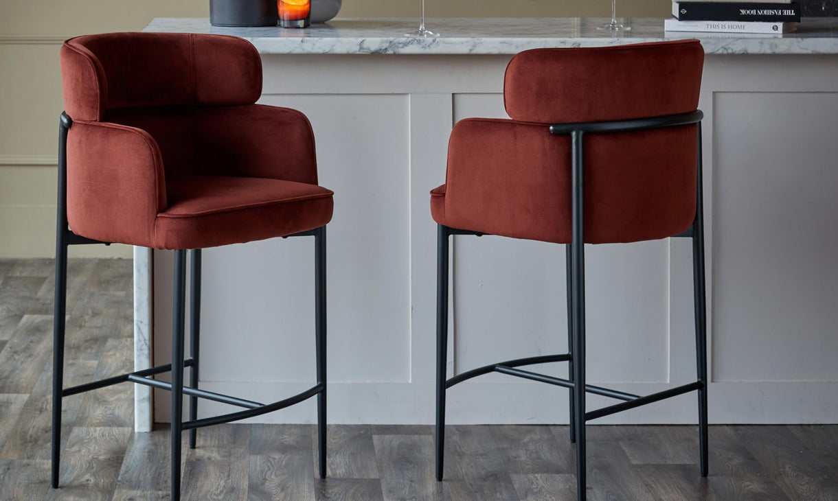 Red Bar Stools Give Your Kitchen a Welcome Dash of Colour