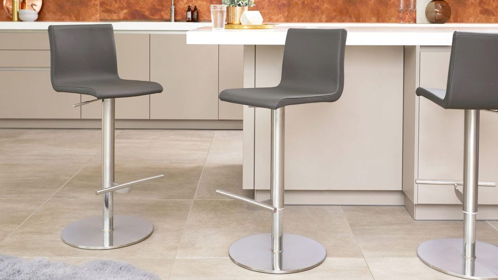 Real Leather Bar Stools for Modern Kitchens