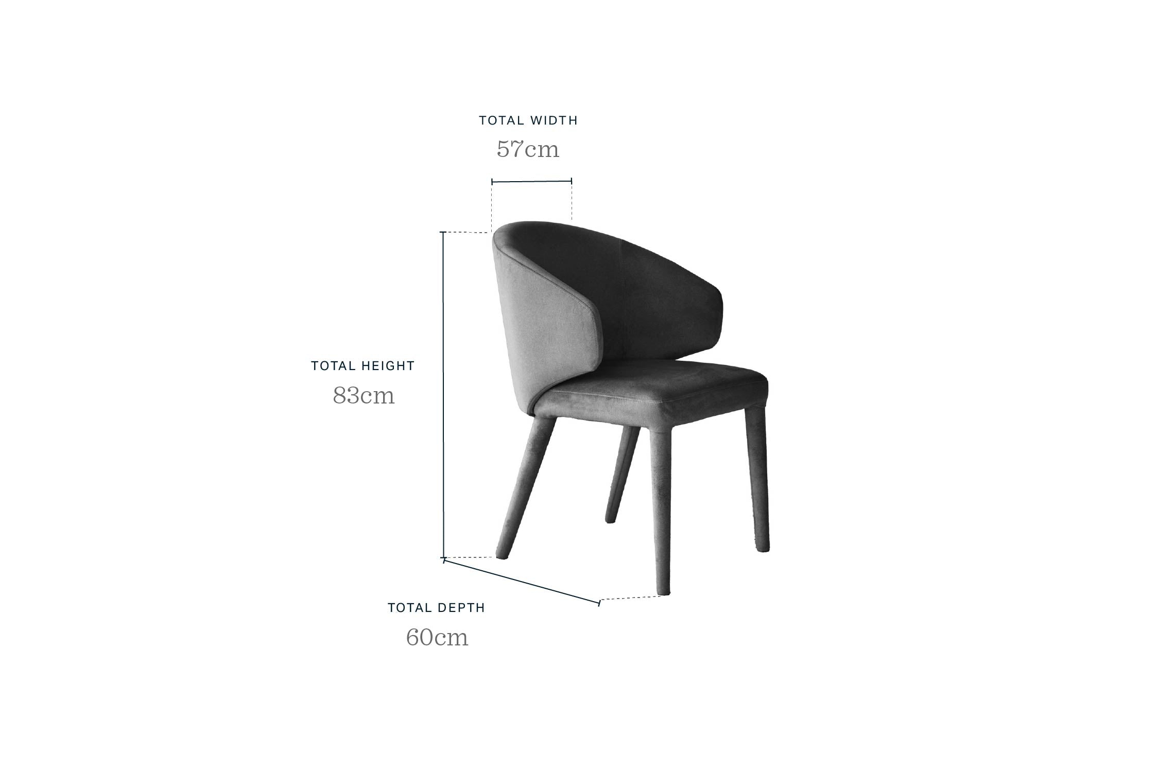 Ethan champagne velvet dining chair