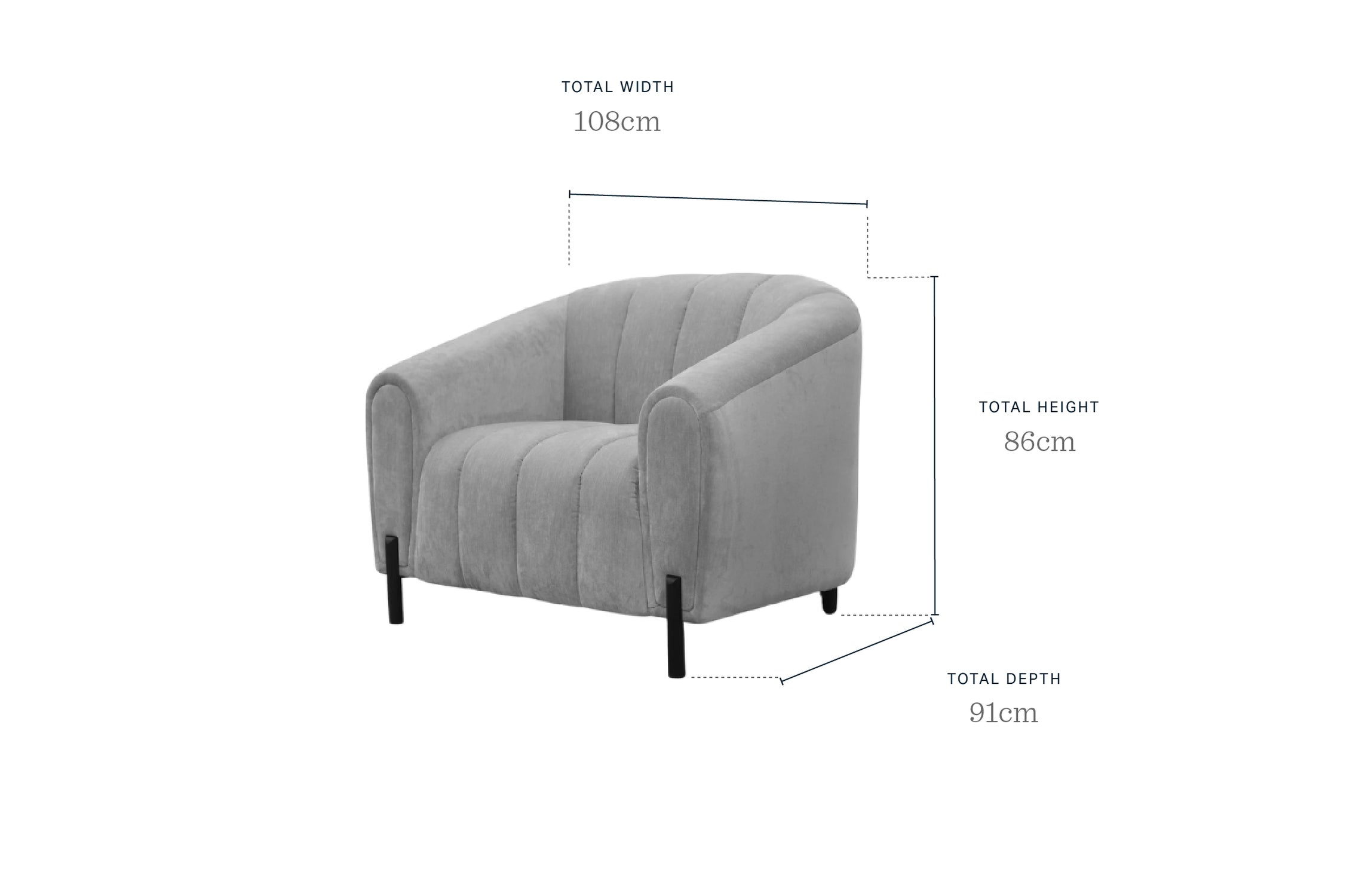 Kendra mocha fabric armchair