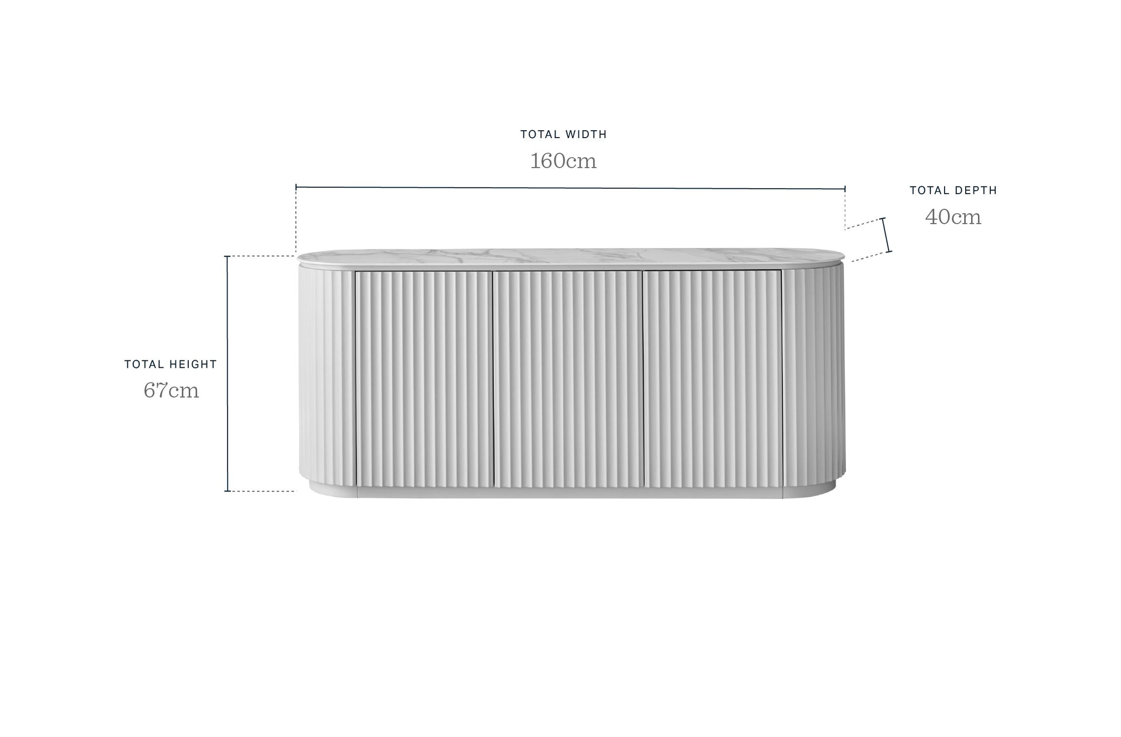 Austin natural ceramic sideboard