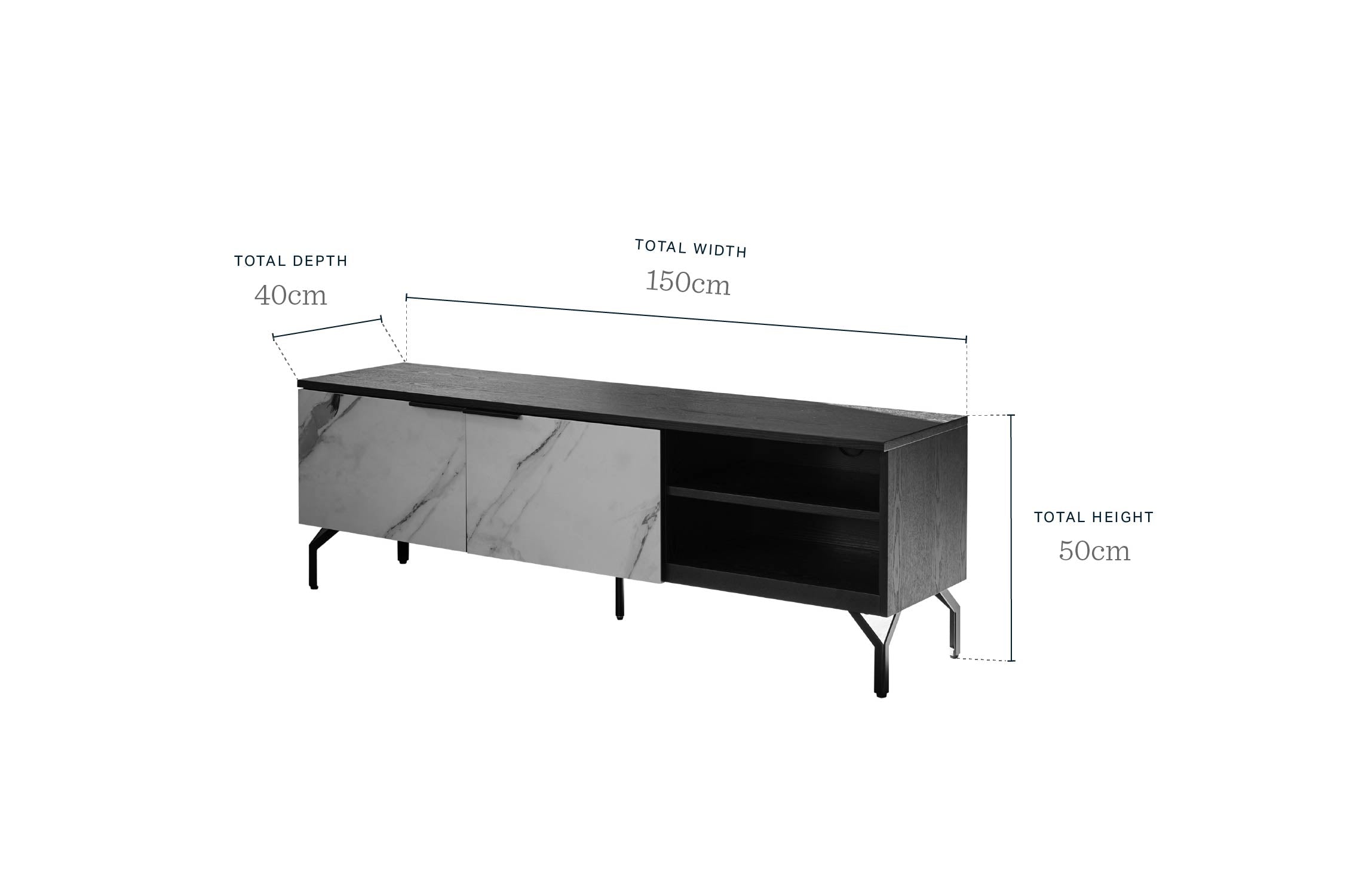Winslow natural ceramic TV unit