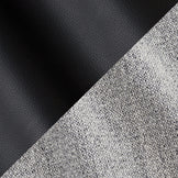 Salt and Pepper Chunky Chenille and Black Durosoft Touch Faux Leather II