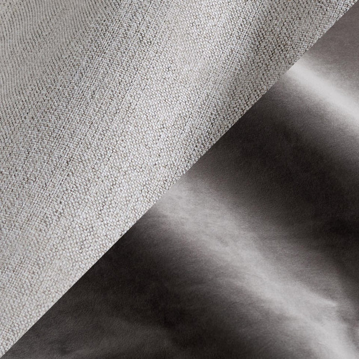 Natural dual tone fabric and Mocha plush velvet