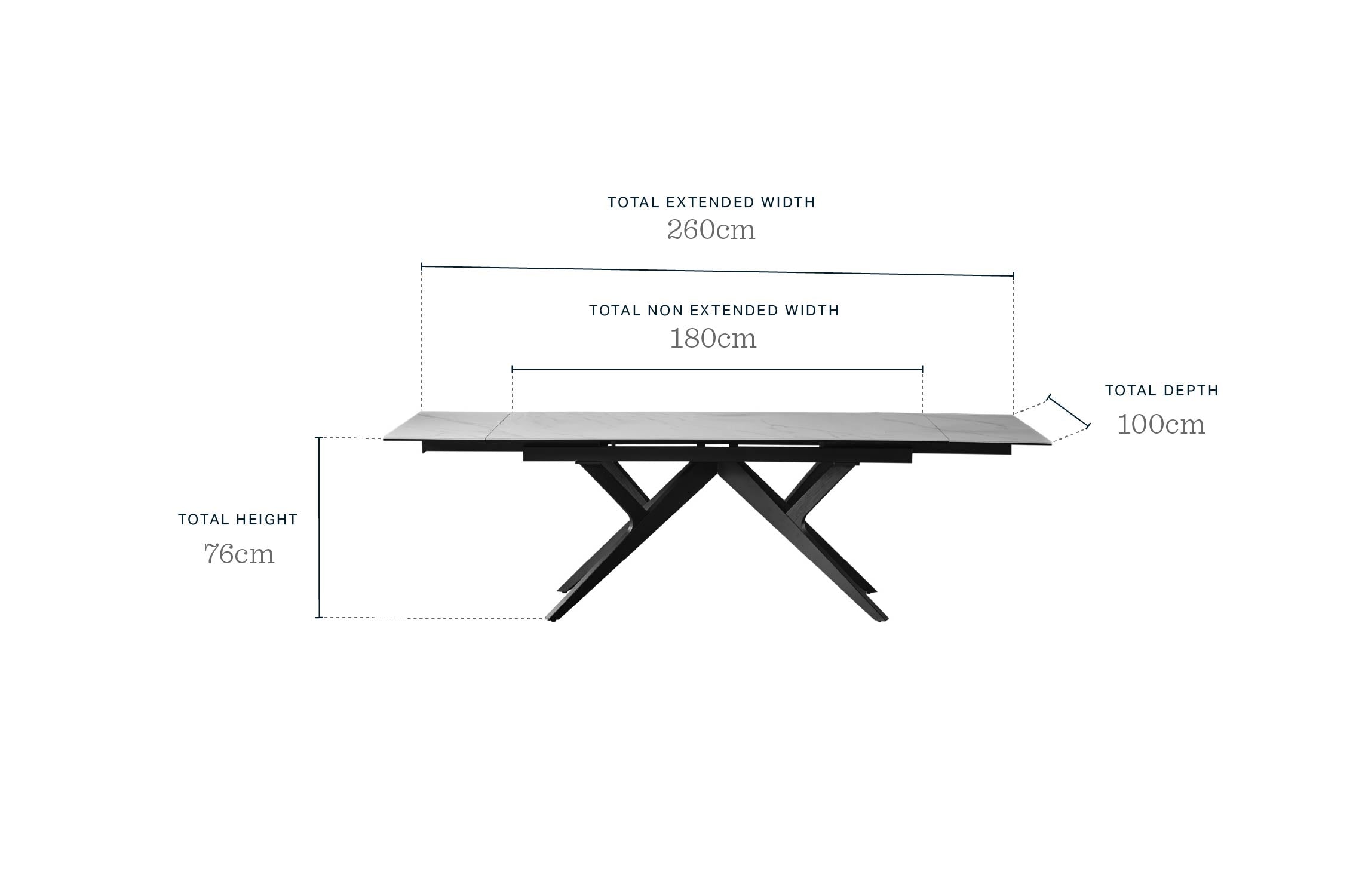 Jennet white ceramic 8 - 10 extending dining table