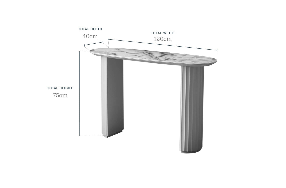 Austin natural ceramic console table