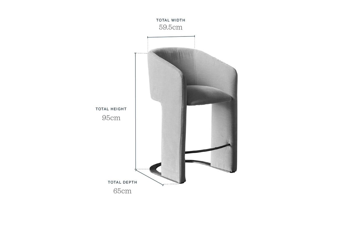 Leighton mocha chenille brushed bronze cantilever bar stool