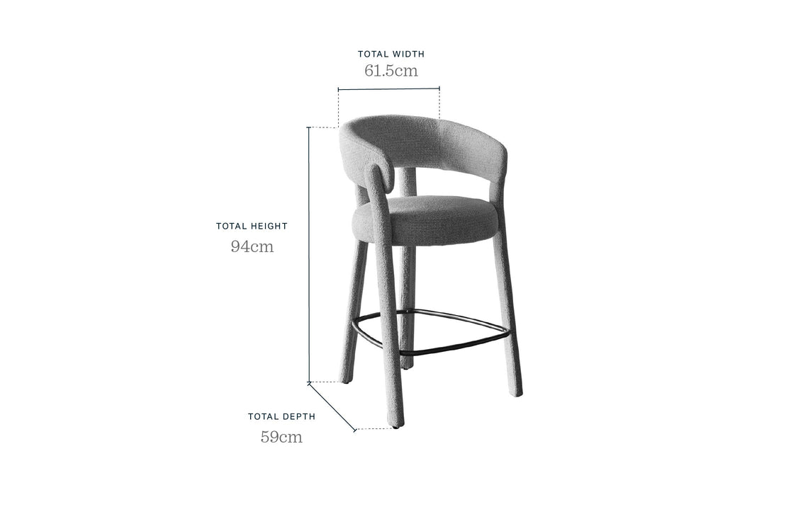 Anya olive green velvet brushed bronze bar stool