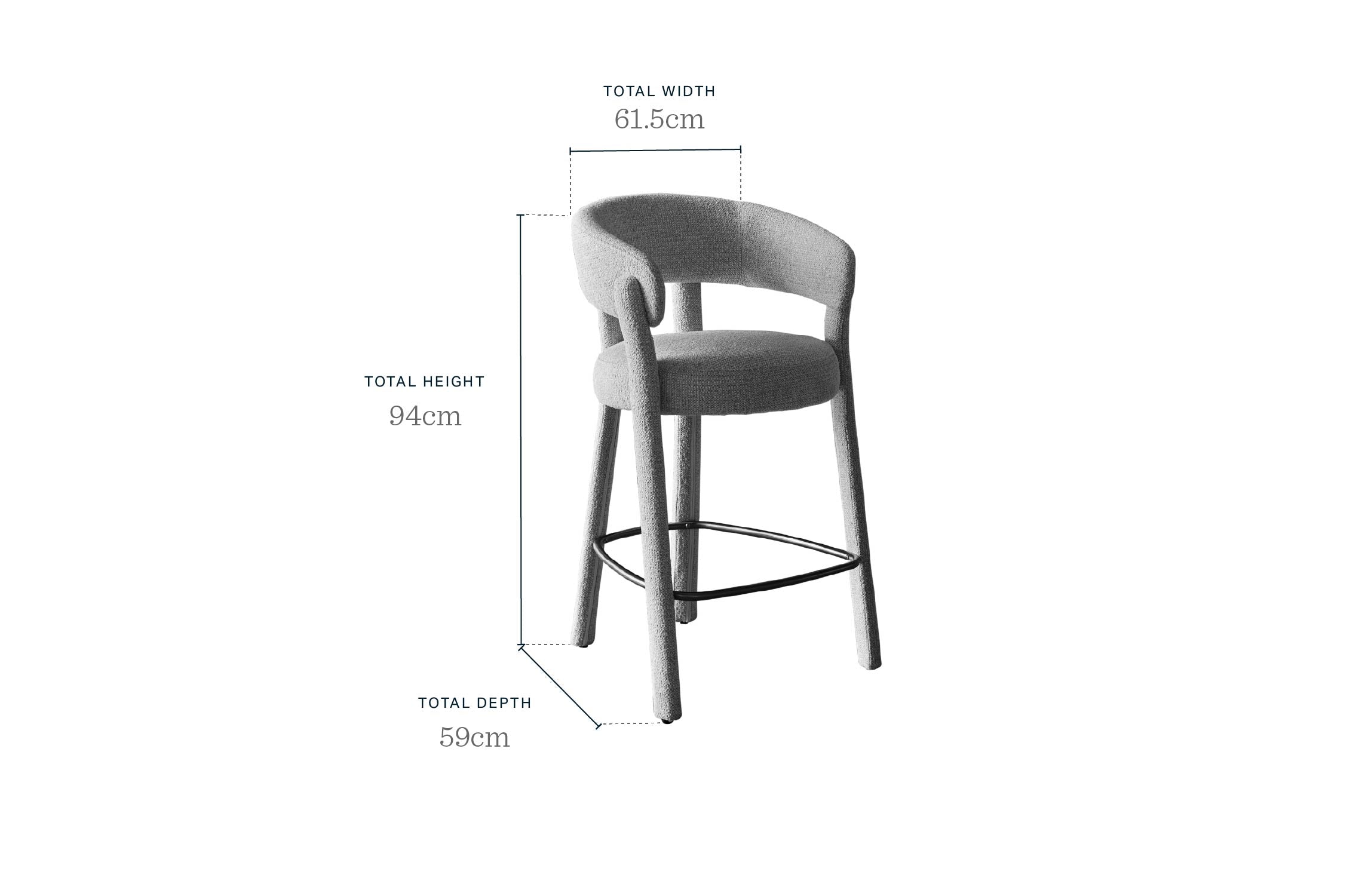 Anya olive green velvet brushed bronze bar stool