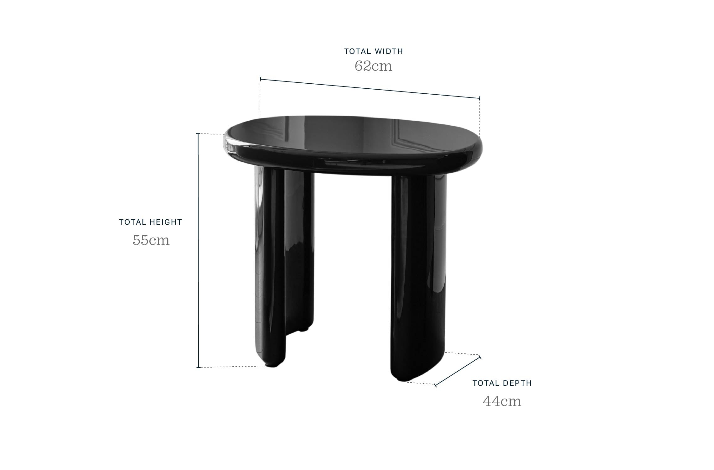 Carmela plum gloss side table