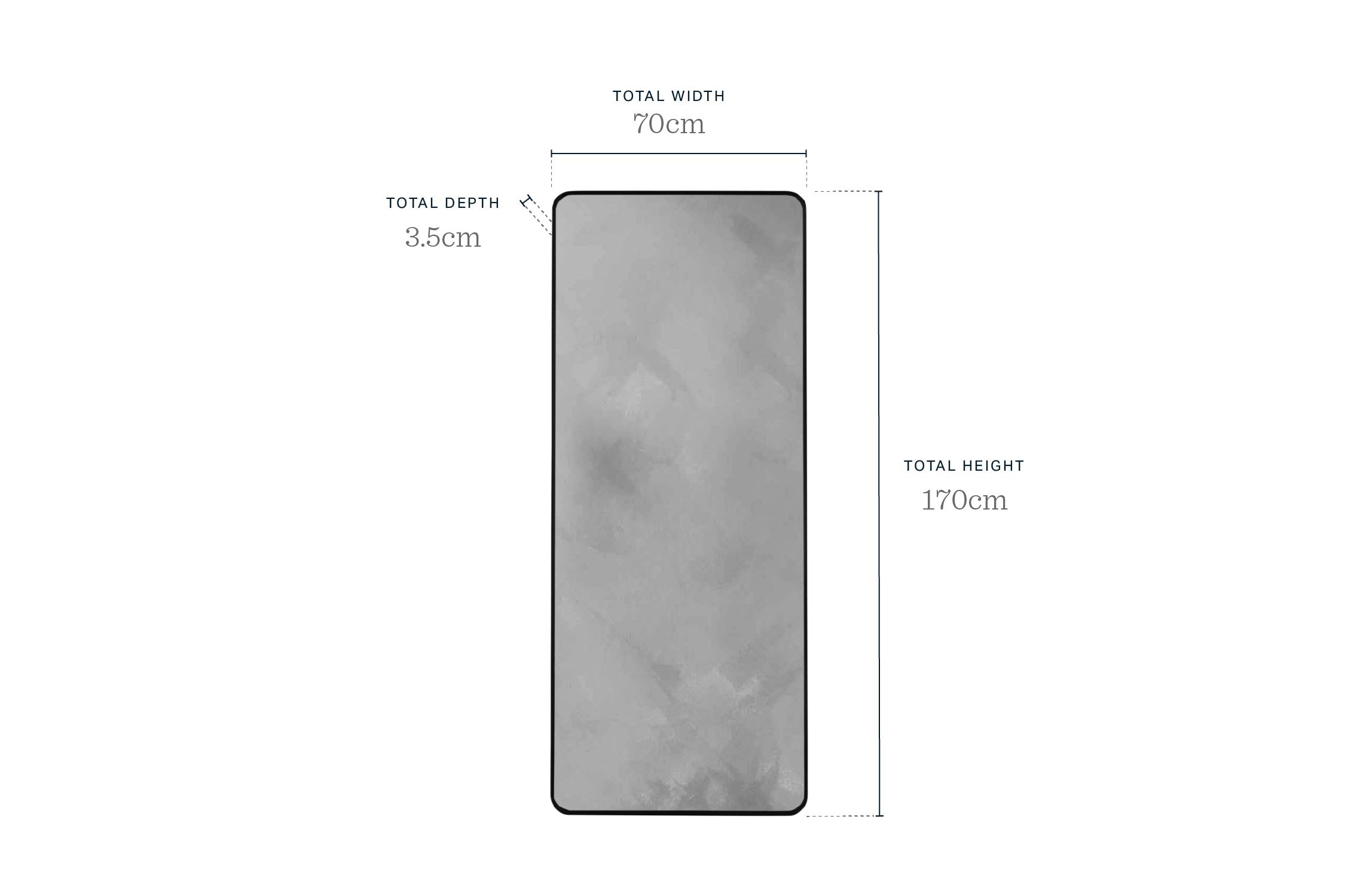 Yannis gold rectangular full length leaner mirror