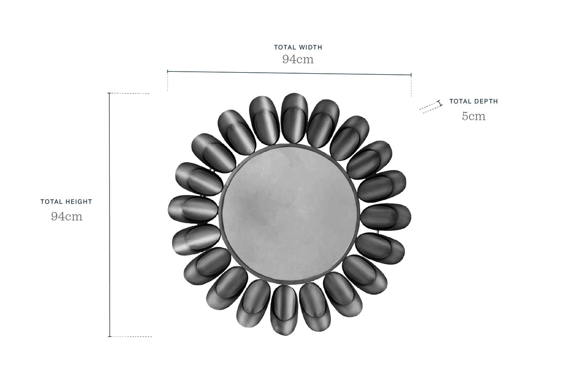 Arani gold round wall mirror