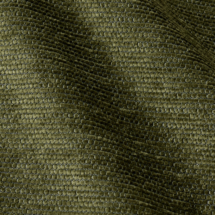 Olive Green Linear Chenille