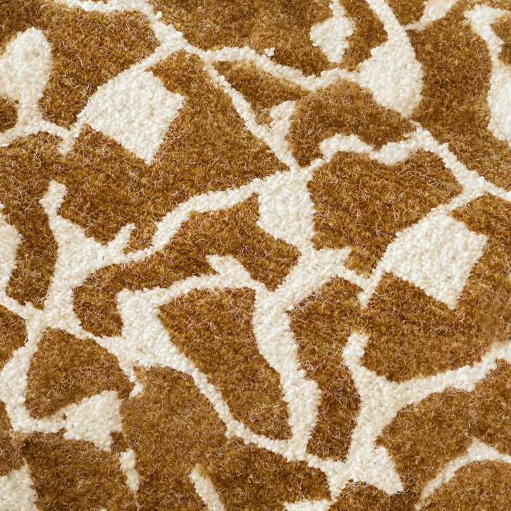 Ochre Abstract Pattern Fabric