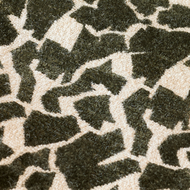 Dark Green Abstract Pattern Fabric