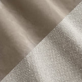 Champagne Plush Velvet and Natural Chunky Chenille