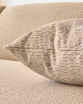 Payton natural extra large velvet cushion
