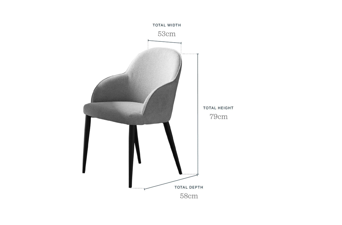 Lani mocha velvet dining chair