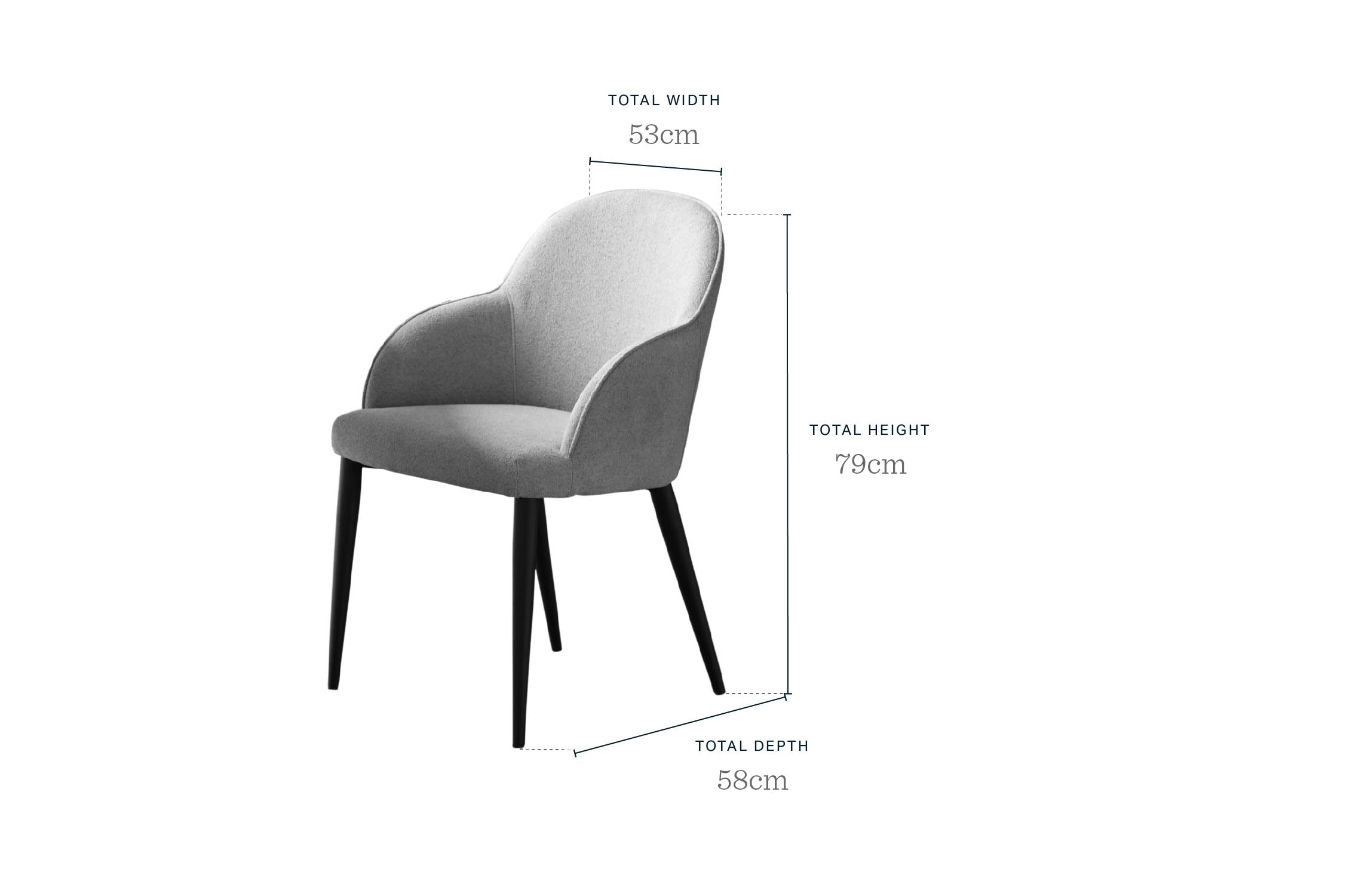 Lani mocha velvet dining chair