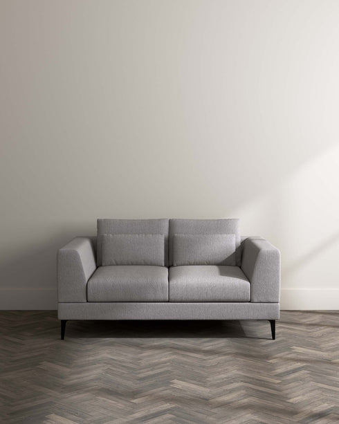 Emery 2 Seater Sofa in Mid Grey Weave