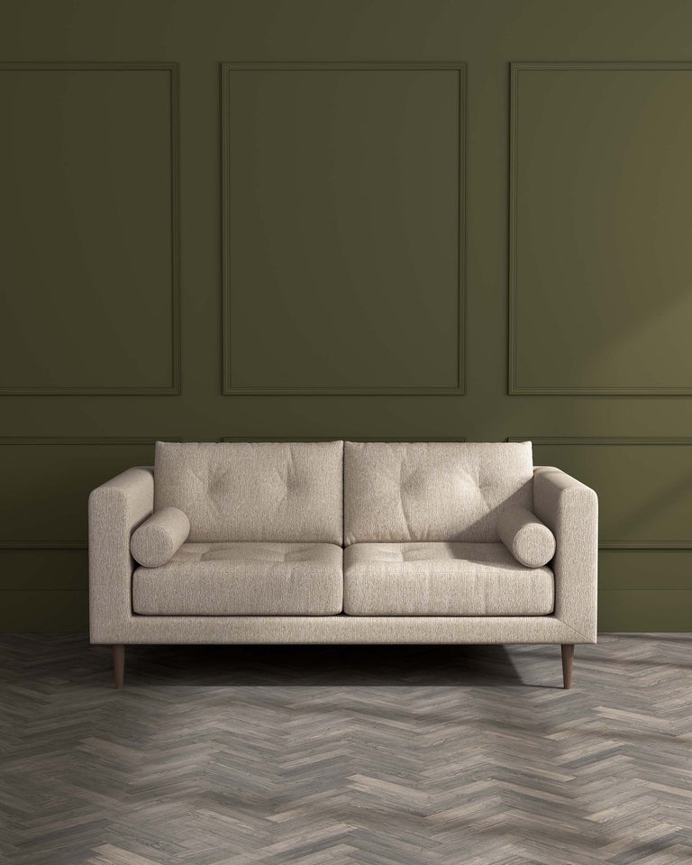 lemmington 2 seater sofa grey wood weave natural