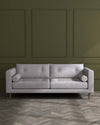 Lemmington 3 Seater Sofa Mid Grey Weave With Grey Wood Legs