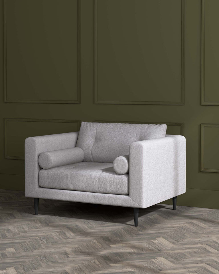 lemmington armchair sofa black wood weave grey