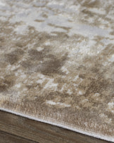 Distressed natural textured medium rug