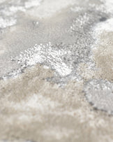 Perla silver textured medium rug