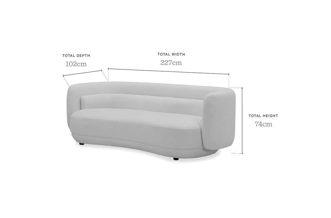 Henry Ivory Boucle 3 Seater Sofa