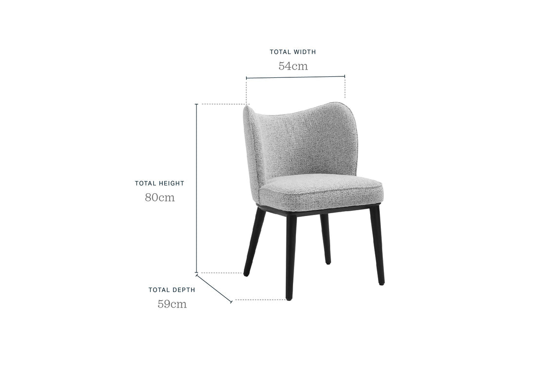 Evelyn champagne velvet dining chair
