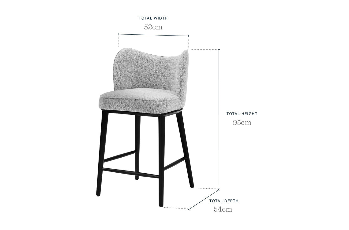 Evelyn champagne velvet bar stool