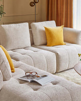 Lillian natural weave single sofa module