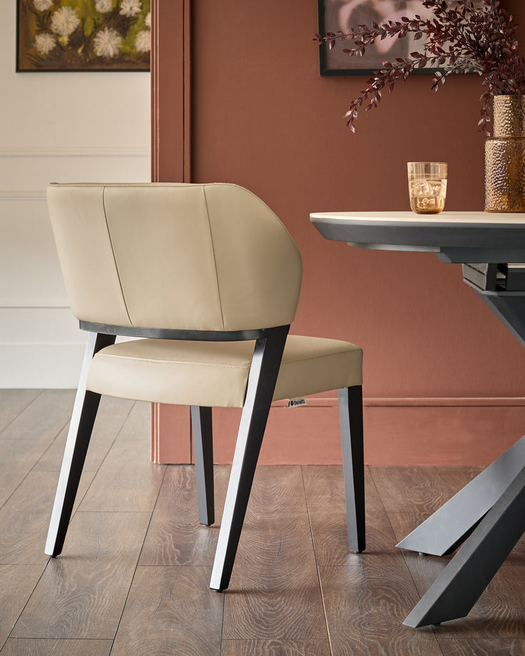 Ada natural leather dining chair - set of 2