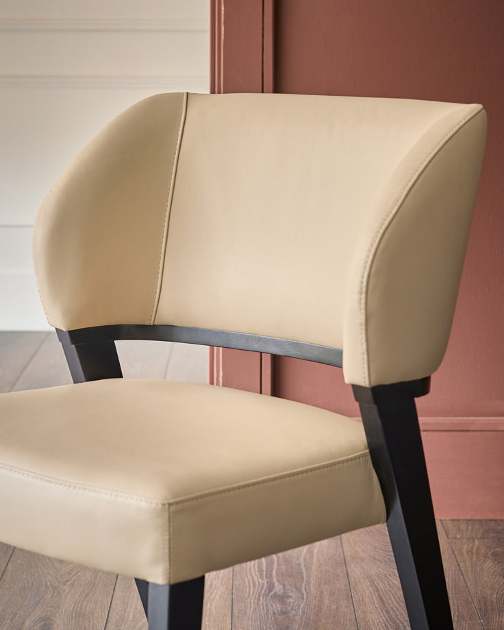 Ada natural leather dining chair - set of 2