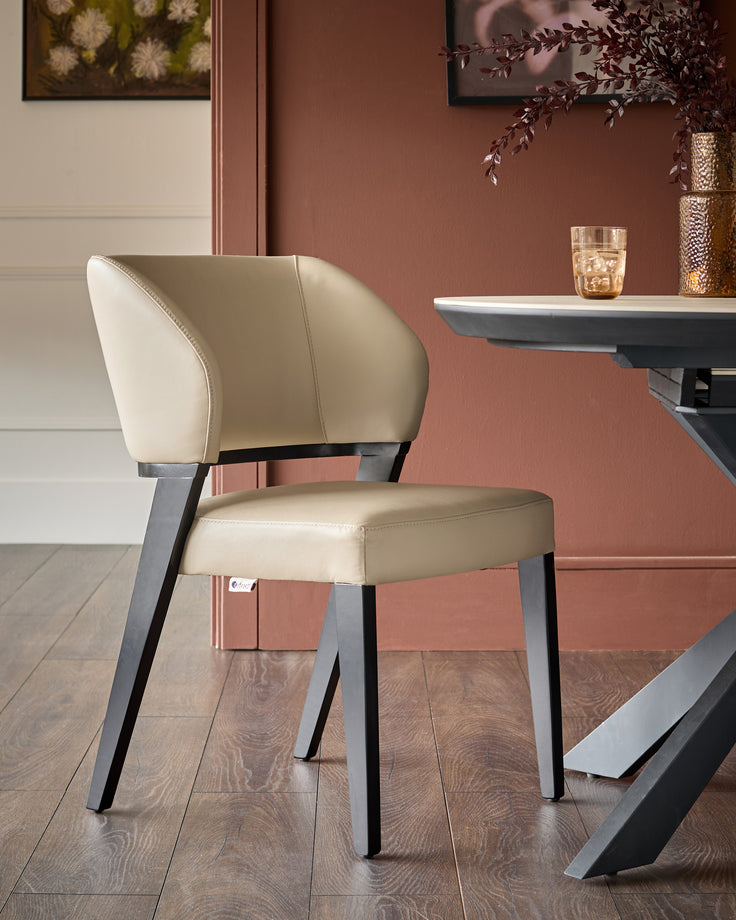 Ada natural leather dining chair - set of 2