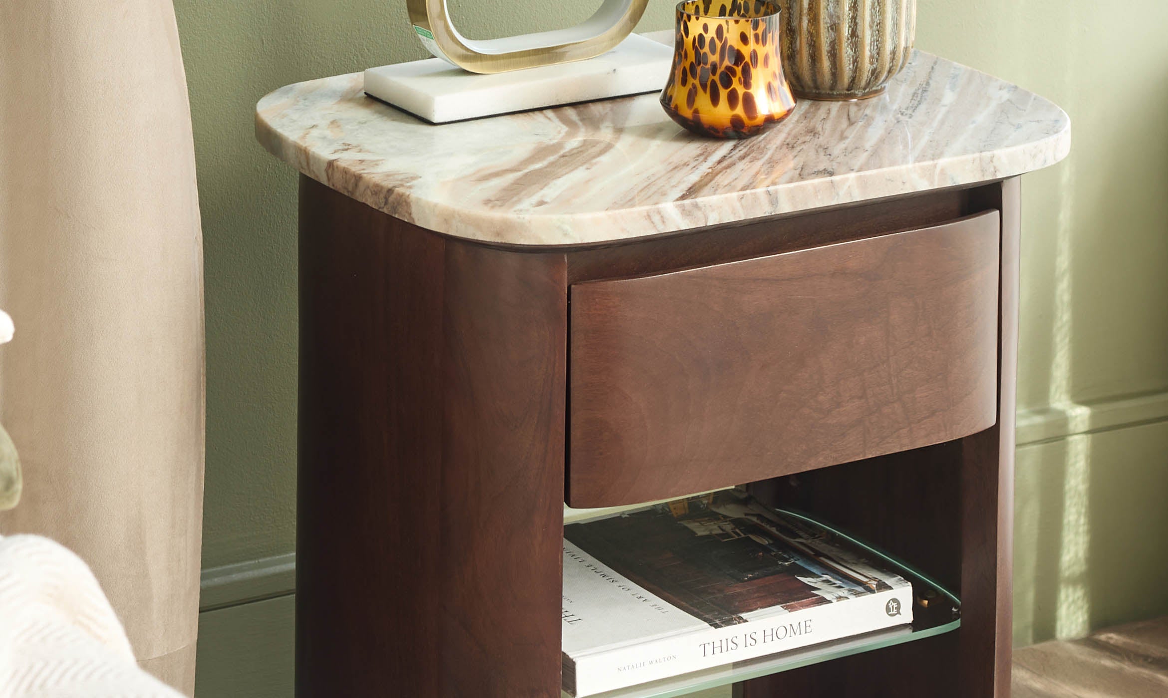 Adalynn toronto marble bedside table
