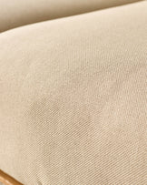 Alvaro natural garden left hand corner bench with coffee table set