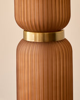 Amalfi amber glass floor lamp