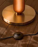 Amalfi amber glass floor lamp
