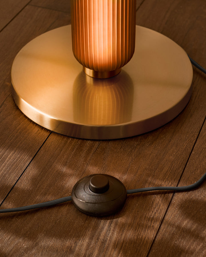 Amalfi amber glass floor lamp