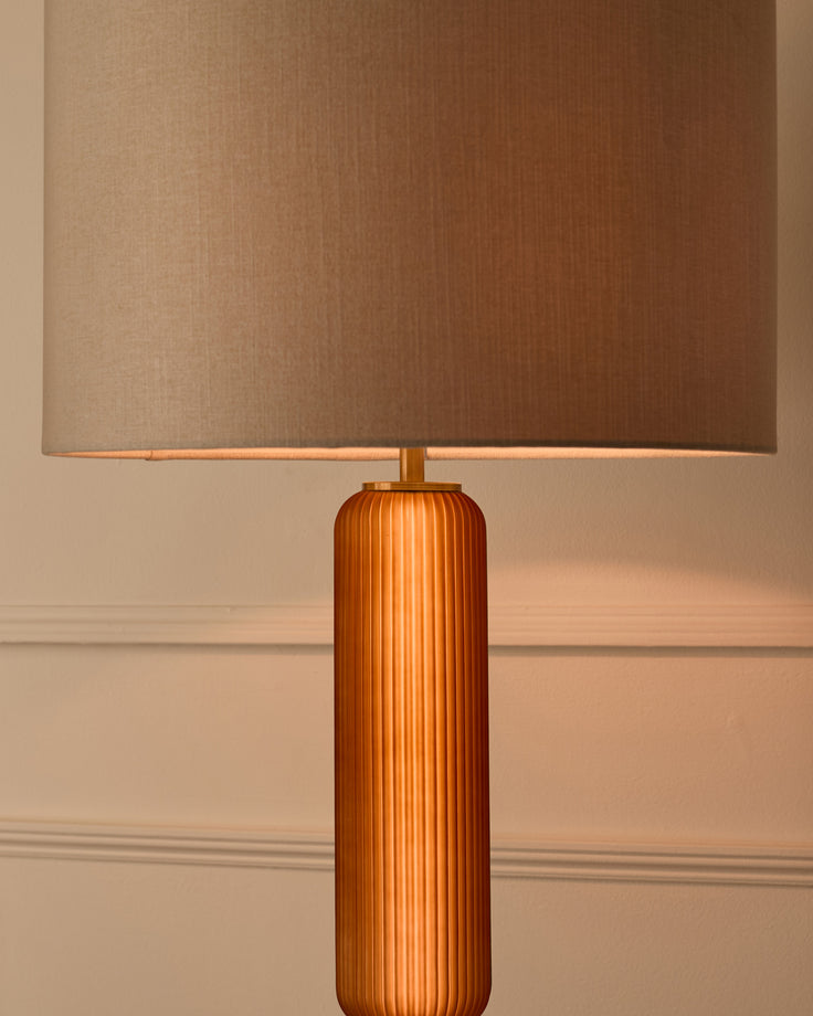 Amalfi amber glass floor lamp