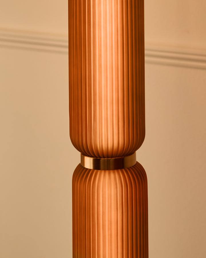 Amalfi amber glass floor lamp