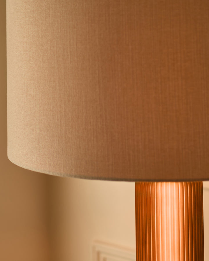 Amalfi amber glass floor lamp