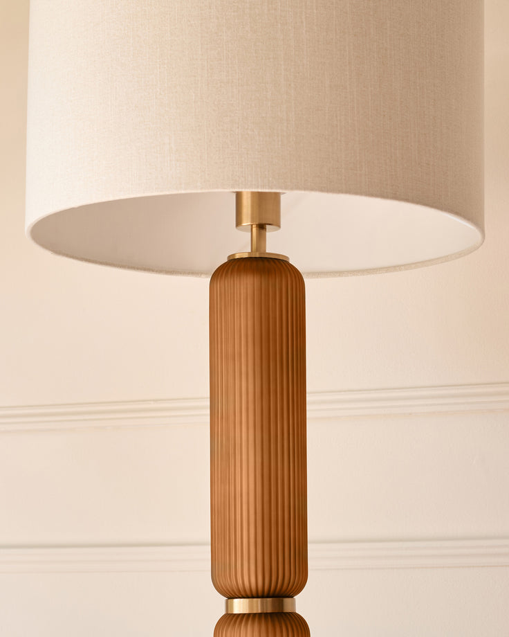 Amalfi amber glass floor lamp