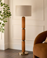 Amalfi amber glass floor lamp