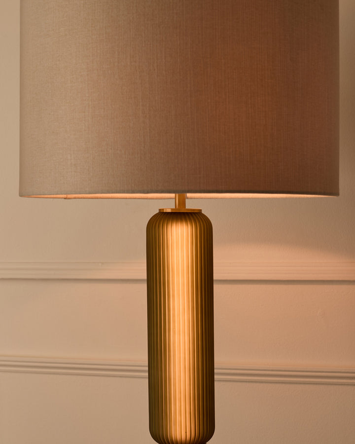 Amalfi olive green glass floor lamp