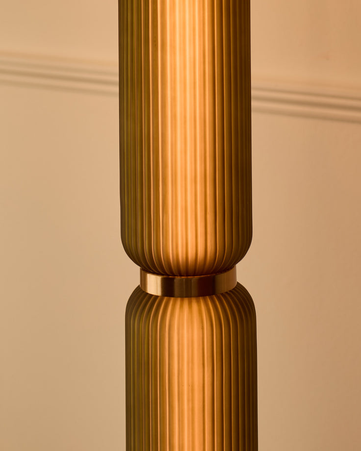Amalfi olive green glass floor lamp