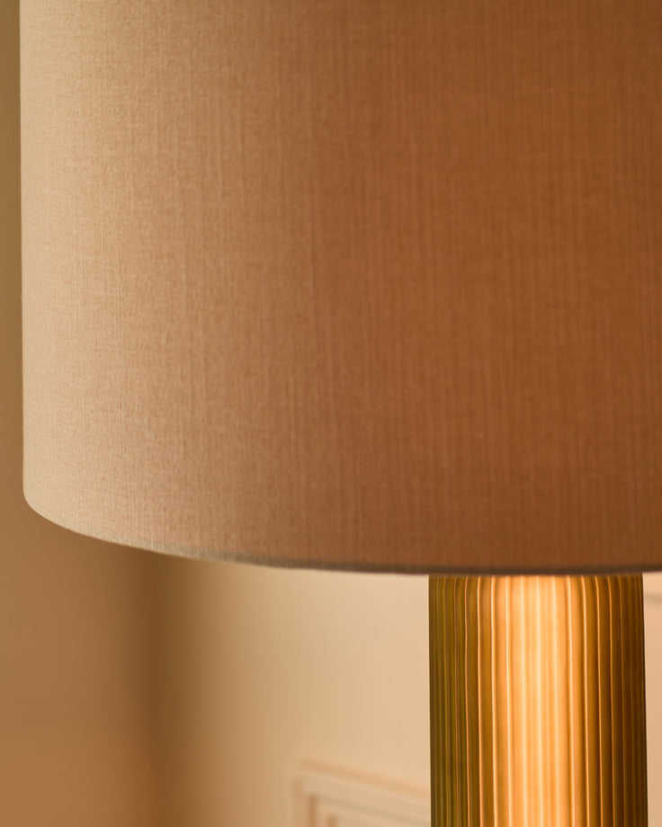 Amalfi olive green glass floor lamp