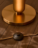 Amalfi olive green glass floor lamp